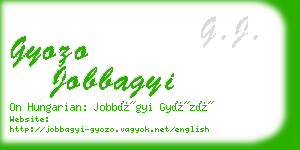 gyozo jobbagyi business card